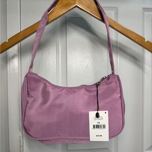 Purple Nylon Women's Shoulder Mini Bag